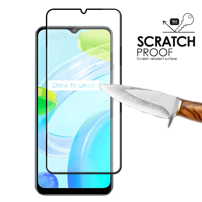 4-in-1 For Realme C30 Glass For OPPO Realme C30 C31 C35 C21Y C25Y C25S C20A Full Clue Screen Protector For Realme C30 Lens Glass