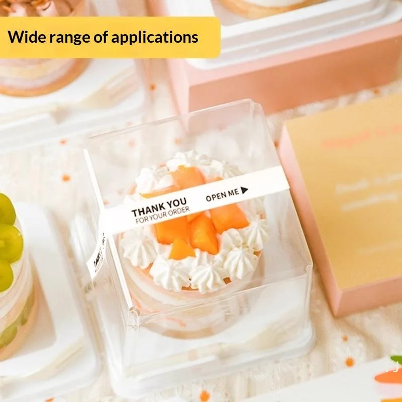 [YU]Shipping Lable Tape Take-out Sticker Thank You White Color Baking Bottle Coffe Cup Seal Adhesive Stickers Packaging Tape