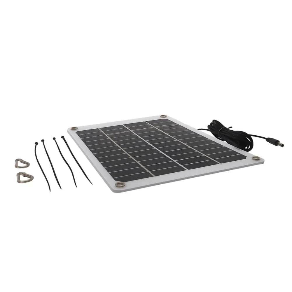 DC Interface Charger 10W Solar Panel Extended Camping Trips Compact Design For Transport Easy Setup And Operation