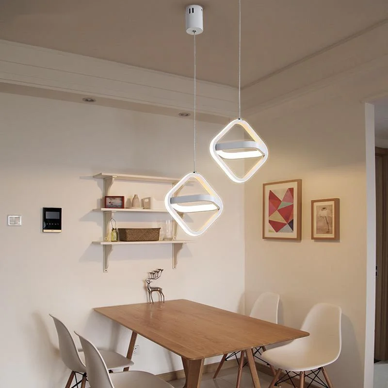 Moderne LED-Pendel leuchten für Wohnzimmer Salon Schlafzimmer runde quadratische Lampen Innen beleuchtung Drops hipping Hanglamps Leuchte