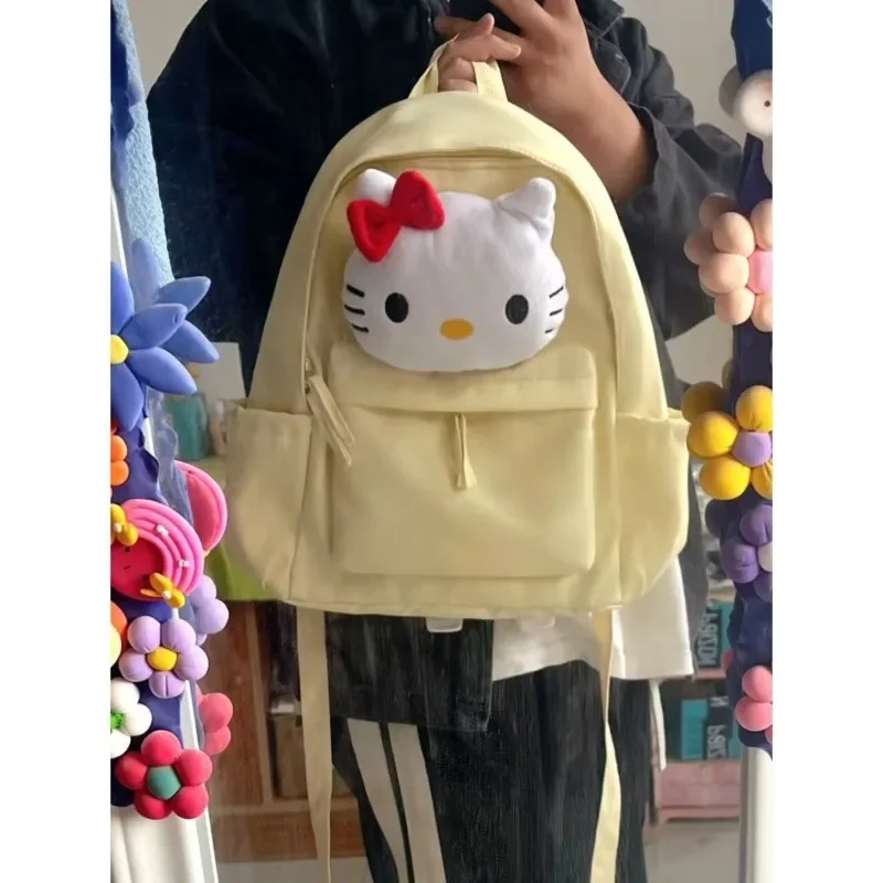 MBTI Rote Hello Kitty Rucksäcke für Frauen, niedlich, große Kapazität, japanische Mode, Original-Rucksack, College-Stil, Kawaii-Frauentasche