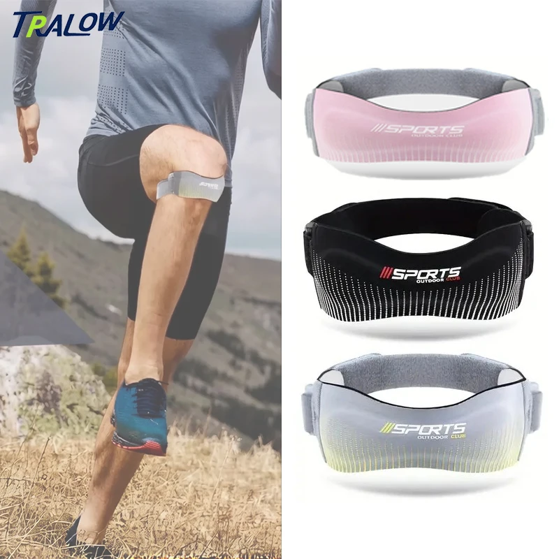 TRALOW Sports Patella Strap Adjustable Knee Brace With Built-In Silicone Gel Padding For Men Women Running Jogging Training