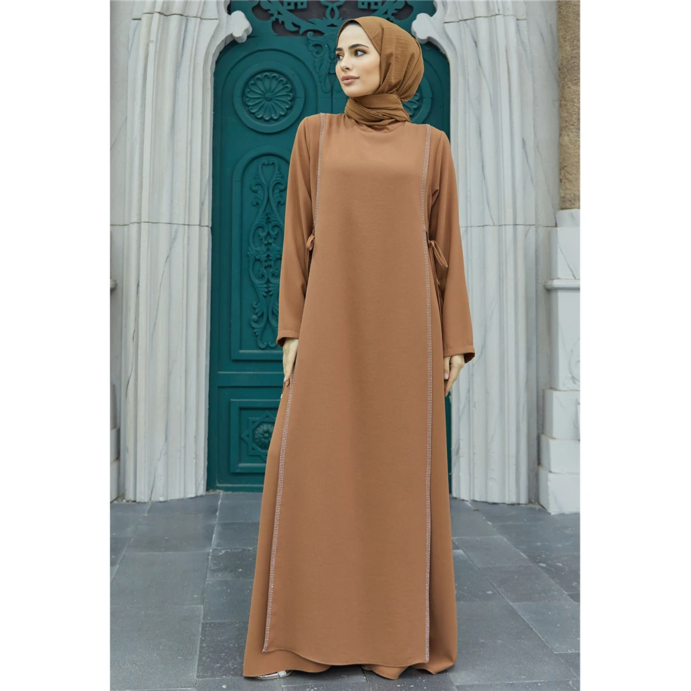 Ramadan abayas para 2024 muçulmano dianonds feminino malásia maxi vestido turquia árabe festa jalabiya dubai islam caftan marocain femme