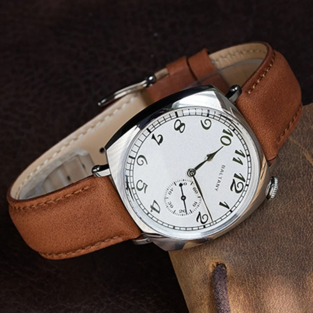 Baltany 2025 Nieuwe Mannen Mechanisch Horloge Seagull 1701 S4046 1921 Vintage Saffierkristal Waterdicht Roestvrij Staal Reloj Hombre