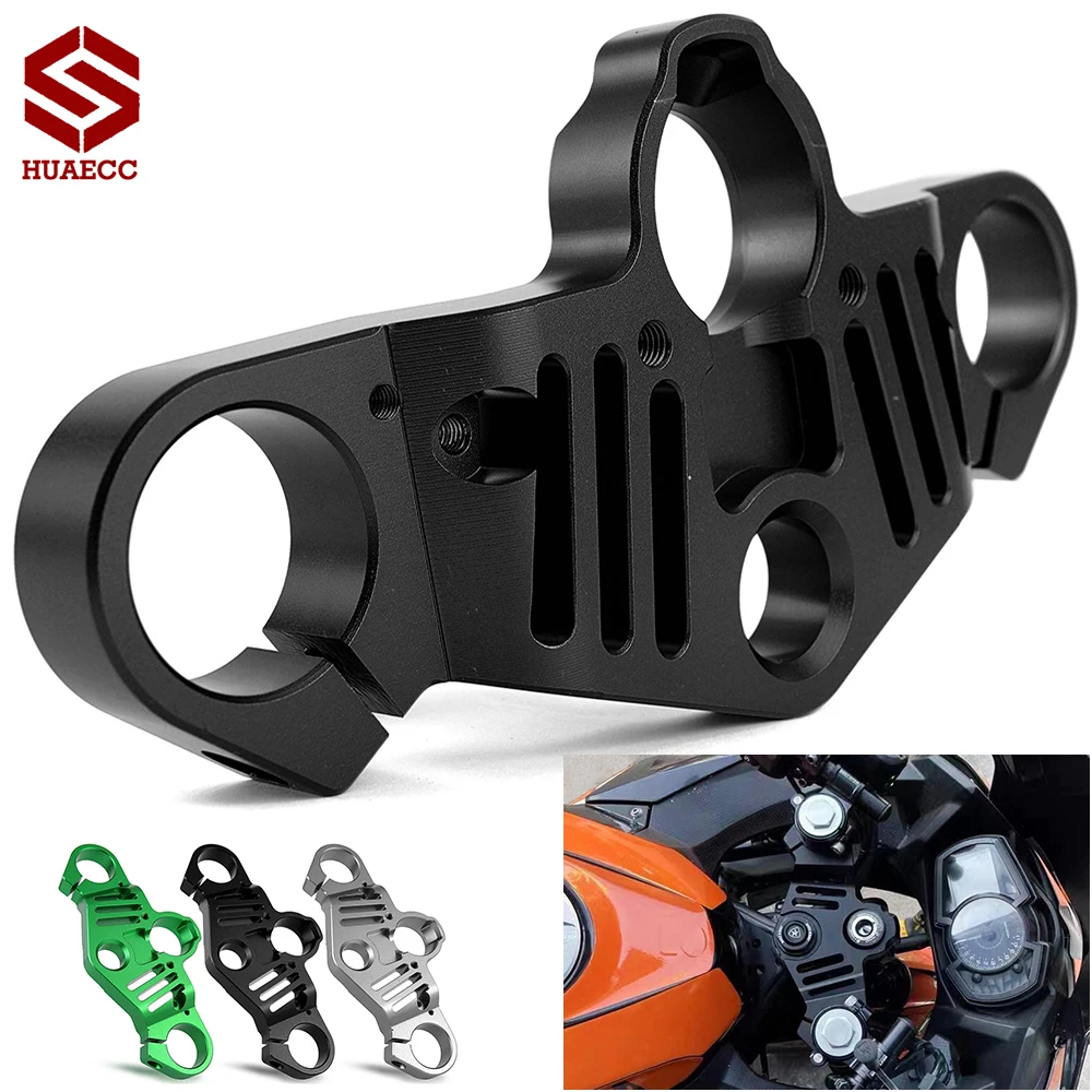 Abrazadera superior para manillar de motocicleta Kawasaki Ninja, accesorios de tubos de horquilla delantera de Triple árbol para descenso, compatible con modelo 400 Z400 2018-2023