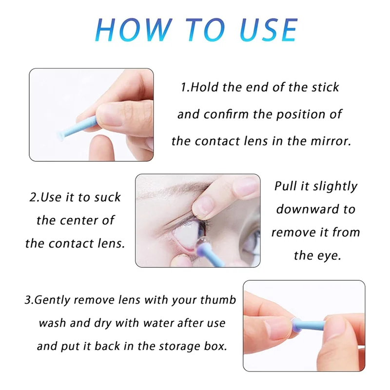 

-A41U 16 Pcs Hard Contact Lens Remover Tool Plunger Suction Cup For RGP And Scleral Lenses