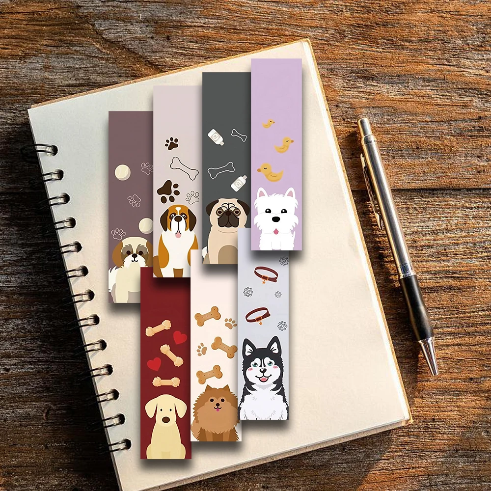 30pcs Kawaii Cartoon Dog Bookmarks Harajuku Aesthetic Reading Students Gifts DIY Home Decorations Creative Gifts Bookmarks ﻿