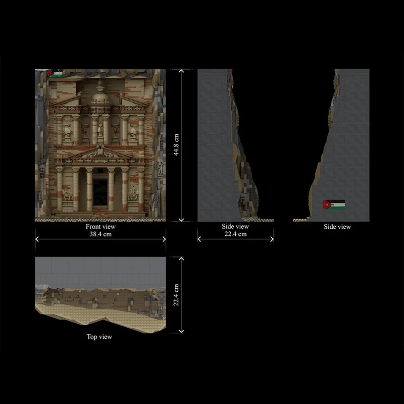 City Street View Model MOC Building Bricks Rock Castle Palace Gate Modular Technology Gifts Holiday Assemble Children Toys Suit