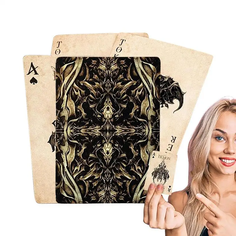

Винтажная игровая колода для покера, изысканный глаз дьявола, забавные игральные карты, уникальный прозрачный узор, семейные развлекательные принадлежности