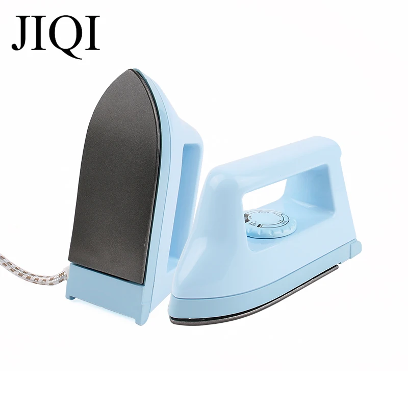 JIQI Mini planchas eléctricas portátiles artesanales Hot Fix Rhinestone hierro ropa planchado de viaje máquina de planchar en seco placa base UE