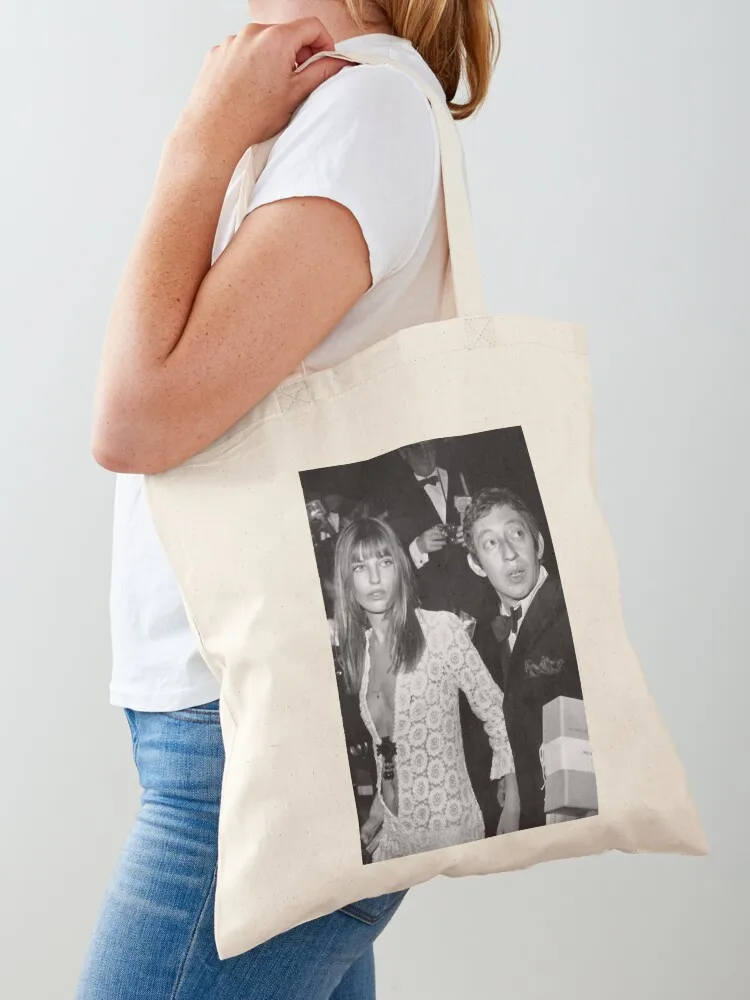 Jane Birkin and Serge Gainsbourg Poster Tote Bag university shopper bag woman shopping bag hand ladies