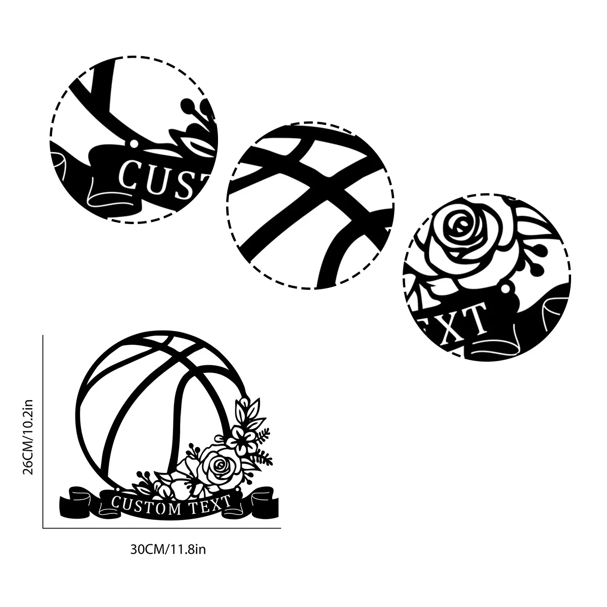 Custom Floral Basketball Player Personalized Metal Sign Custom Player Lover Sign - Decor Kid Girl Decoration Birthday