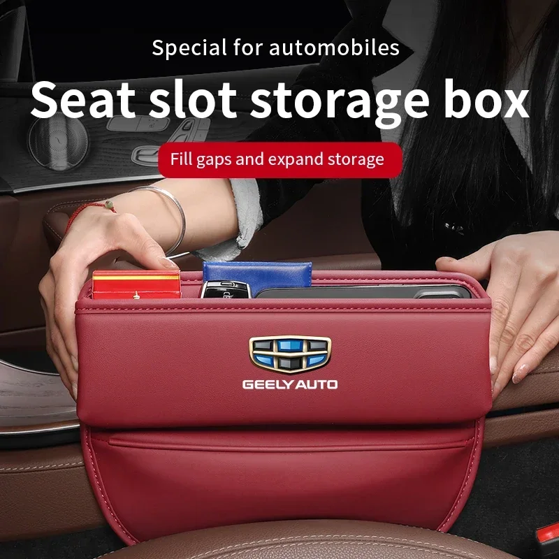 For GEELY Geometry C Monjaro Tugella GX3 Atlas Boyue Emgrand EC7 GC6 GC9 EC8 Car Seat Gap Crevice Slot Storage Box Organizer