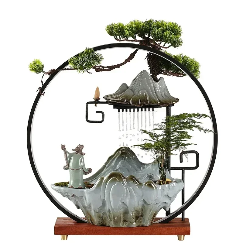 Quemador de incienso difusor Humidifi de alta calidad, soporte eléctrico, cascada de humo, quemador de incienso aromático de reflujo