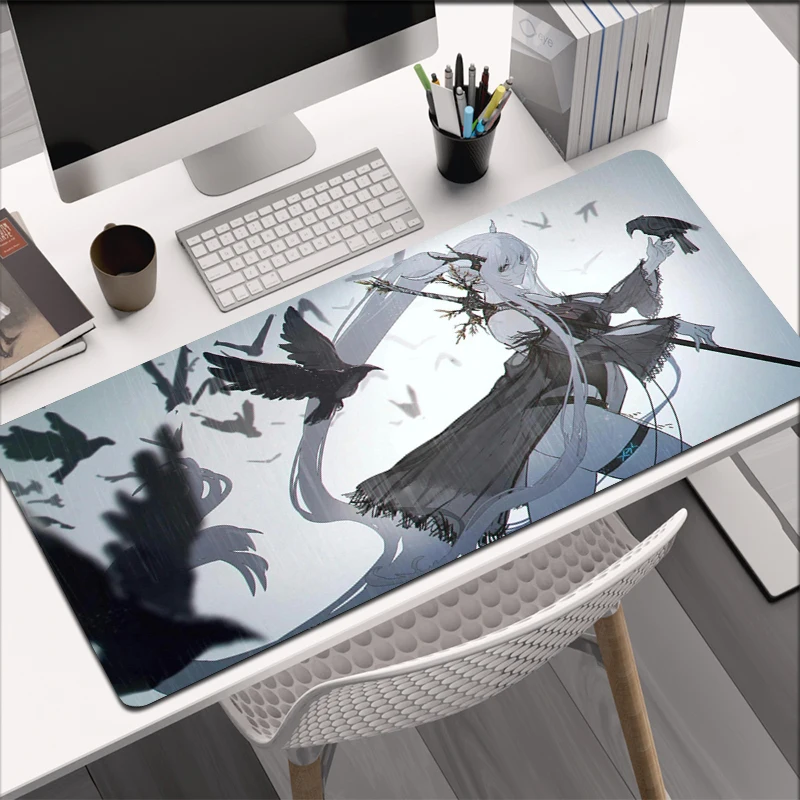 Anime Arknights Lock-edge Extended Large Mouse Pad Office Desktop Non-slip Keyboard Desk Pad Computer Game Mouse Pad XXL Rug