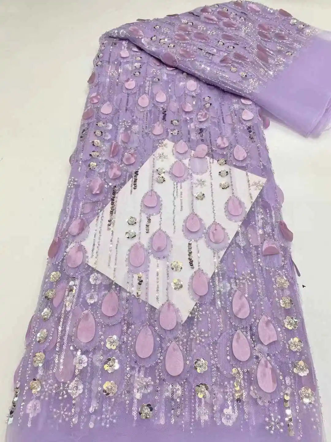 아프리카 메쉬 레이스 원단 나이지리아 비즈 레이스 원단 스팽글 2025 고품질 프랑스 나이지리아 레이스 드레스 여성 파티 웨딩용