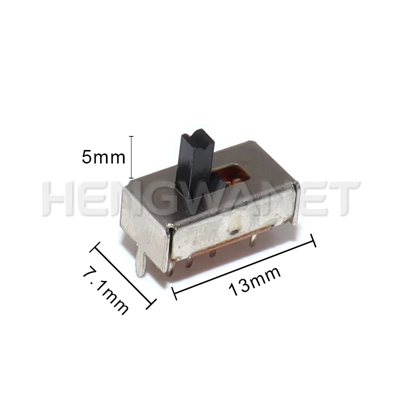10PCS SS23D07 8PINS 3 Position 2P3T Toggle Switch Double Vertical Sliding Switch Handle Length 5MM Bracket