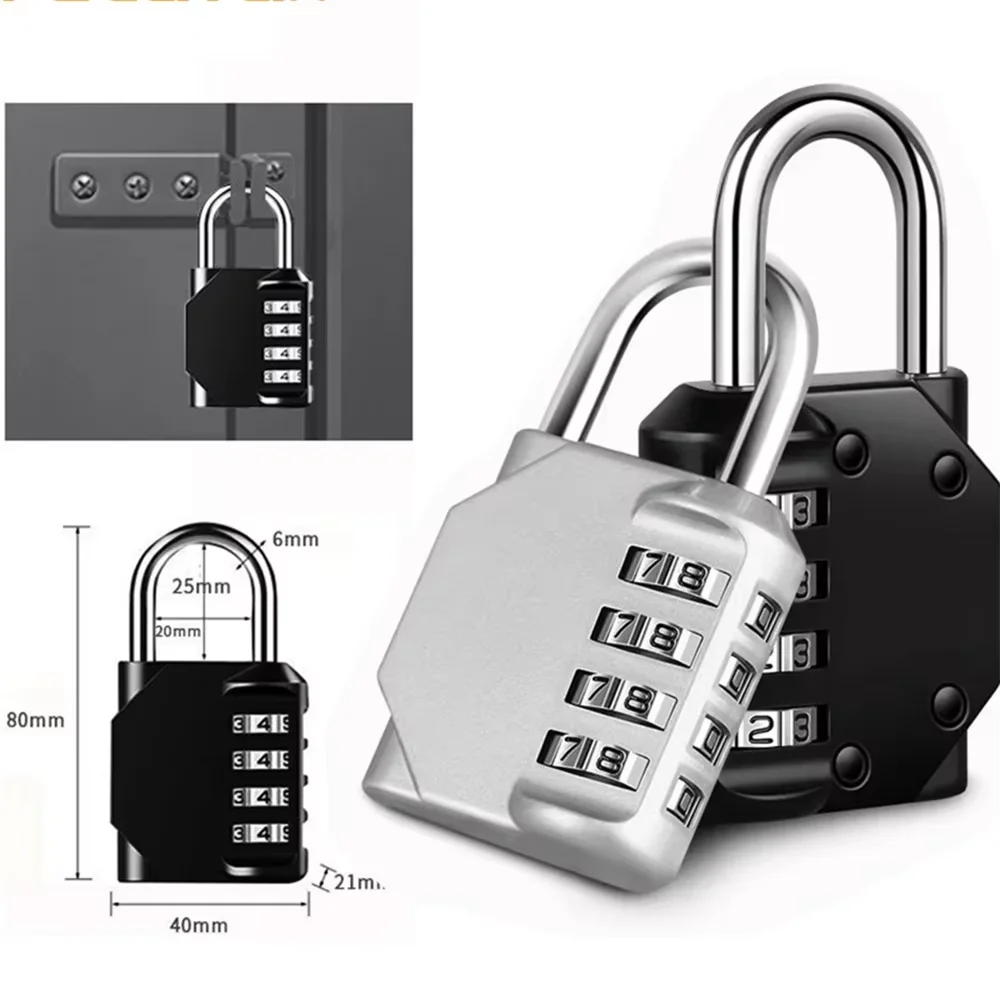 1PC Password Locks 4 Digit Waterproof Outdoor Lock For Door Suitcase Bag Package Cabinet Locker Window Padlock