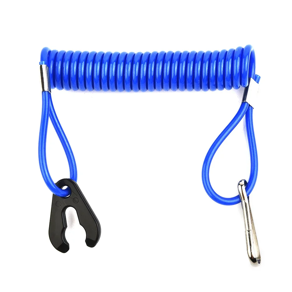 Boat Motor Kill Stop Switch Key Rope Safety Lanyard Tether Waterproof Design Blue  For Outboard For Honda For Johnson 1.6m