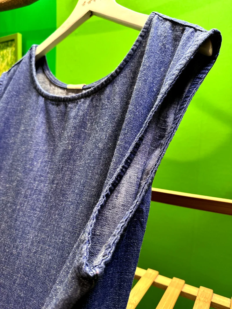 Patchwork Cotton Summer Vintage Sleeveless Tunic Long Dress Women Retro Hippie Boho Gypsy Ibiza Beach Cottagecore Midi Dress