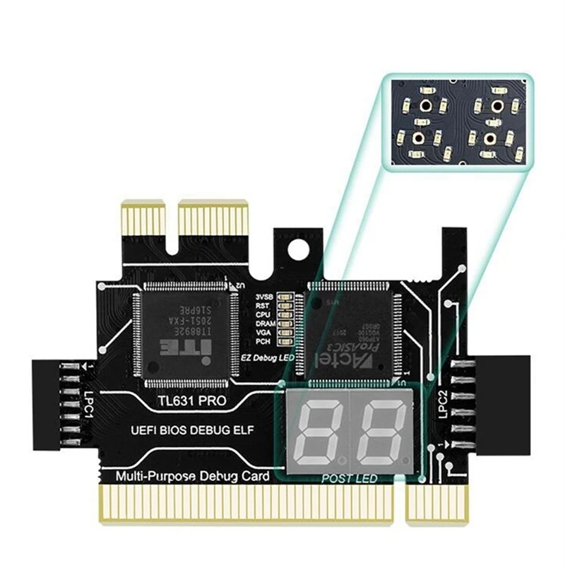 Imagem -06 - Pro Lpc-debug Diagnostic Card Mais Expansão Card Pci Pci-e Mini Pci-e Motherboard Multifuncional Tl631