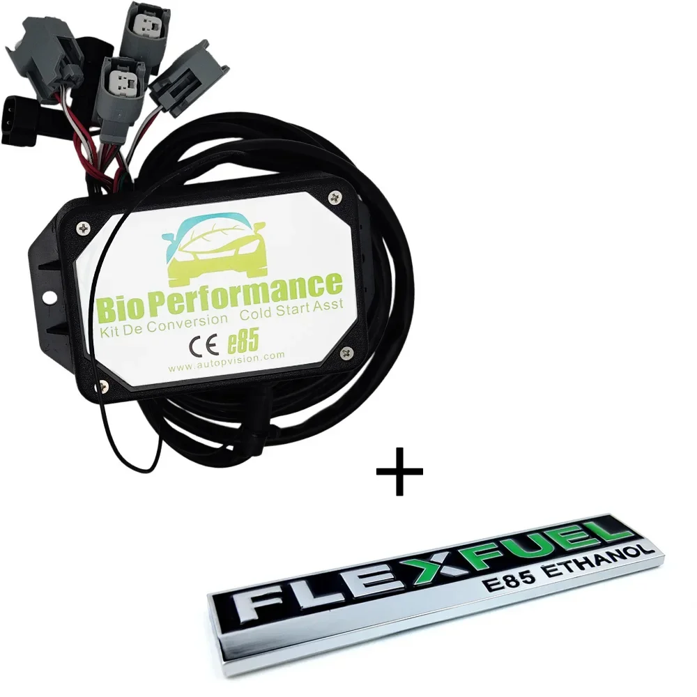 E85 4cyl Ethanol Car Fuel Injection Connetor with Cool Start Asst 7Connectors Optional Available for EV1 EV6 Flex Fuel Converter