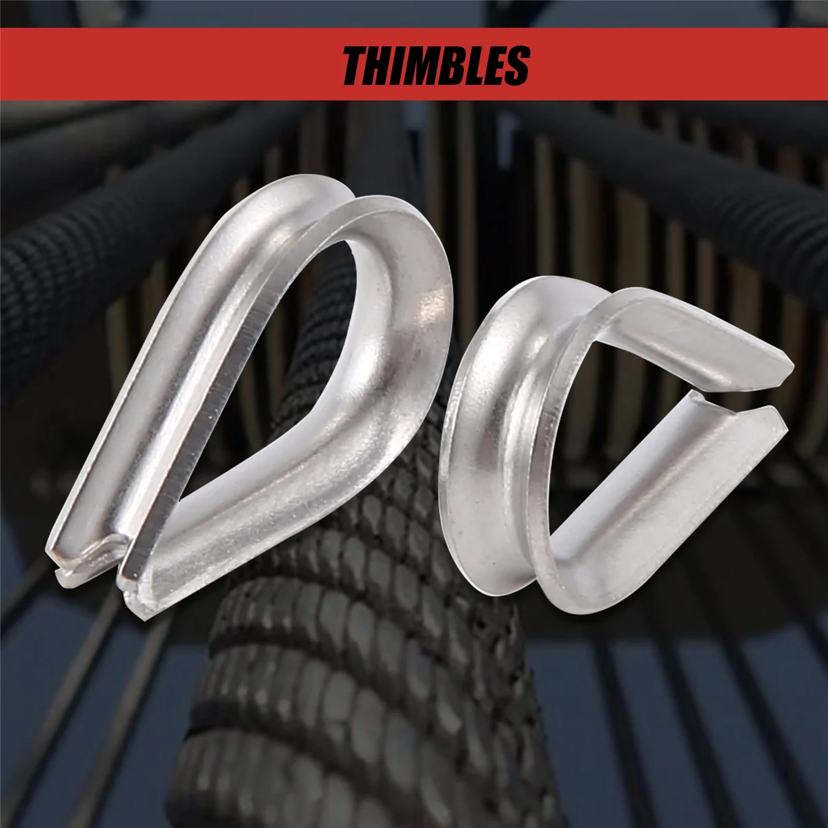 RIRI الفولاذ المقاوم للصدأ 2 مم سلك حبل كابل الكشتبانات لون فضي 20 قطعة