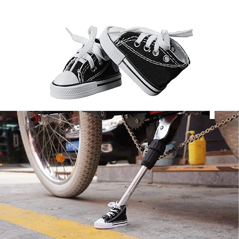 Motorcycle temple protection Bicycle Foot Support Small Shoes Electric Car Tripod Decor Motorcycle side tripod canvas shoes