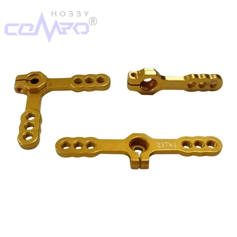 

2PC Two Way 23T/24T/25T CNC Metal Super Heavy Duty Servo Arm JR Hite Futaba Horn With Screws For KT foam Fixed Wing RC Aircraft