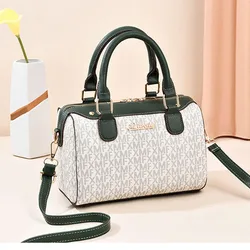 Bolso de hombro de diseñador de lujo para mujer, bolso de mano de cuero, bolso de mensajero femenino, 2024