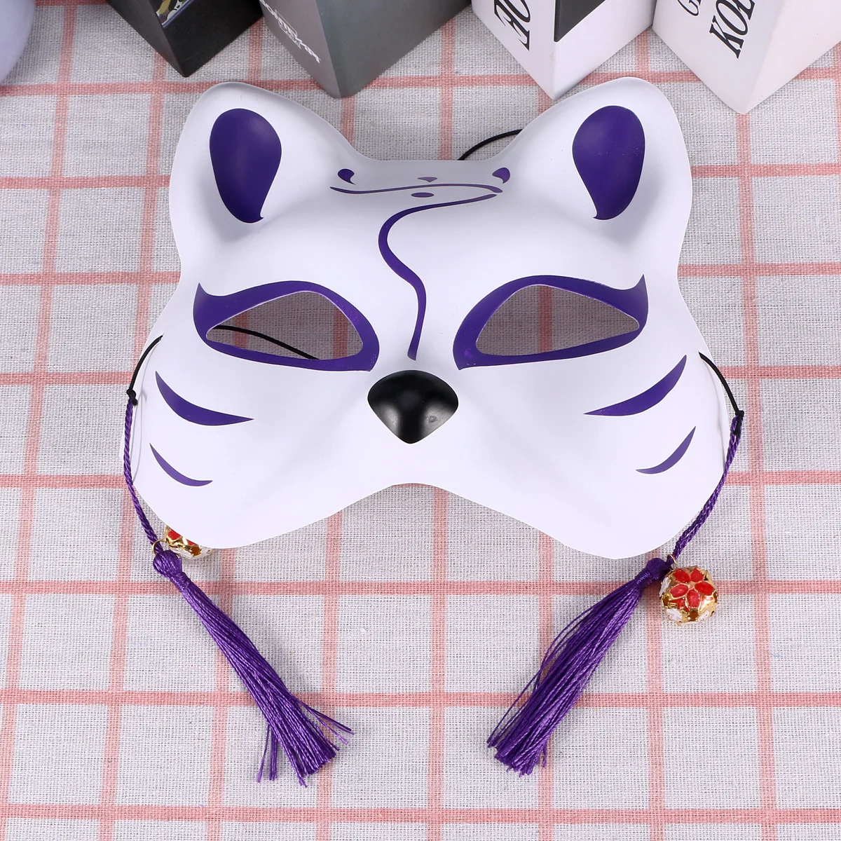 

Full Face Japanese Cat Mask Style Cosplay Party Mask Lightweight Comfortable Fit for Role Play Event Accessory