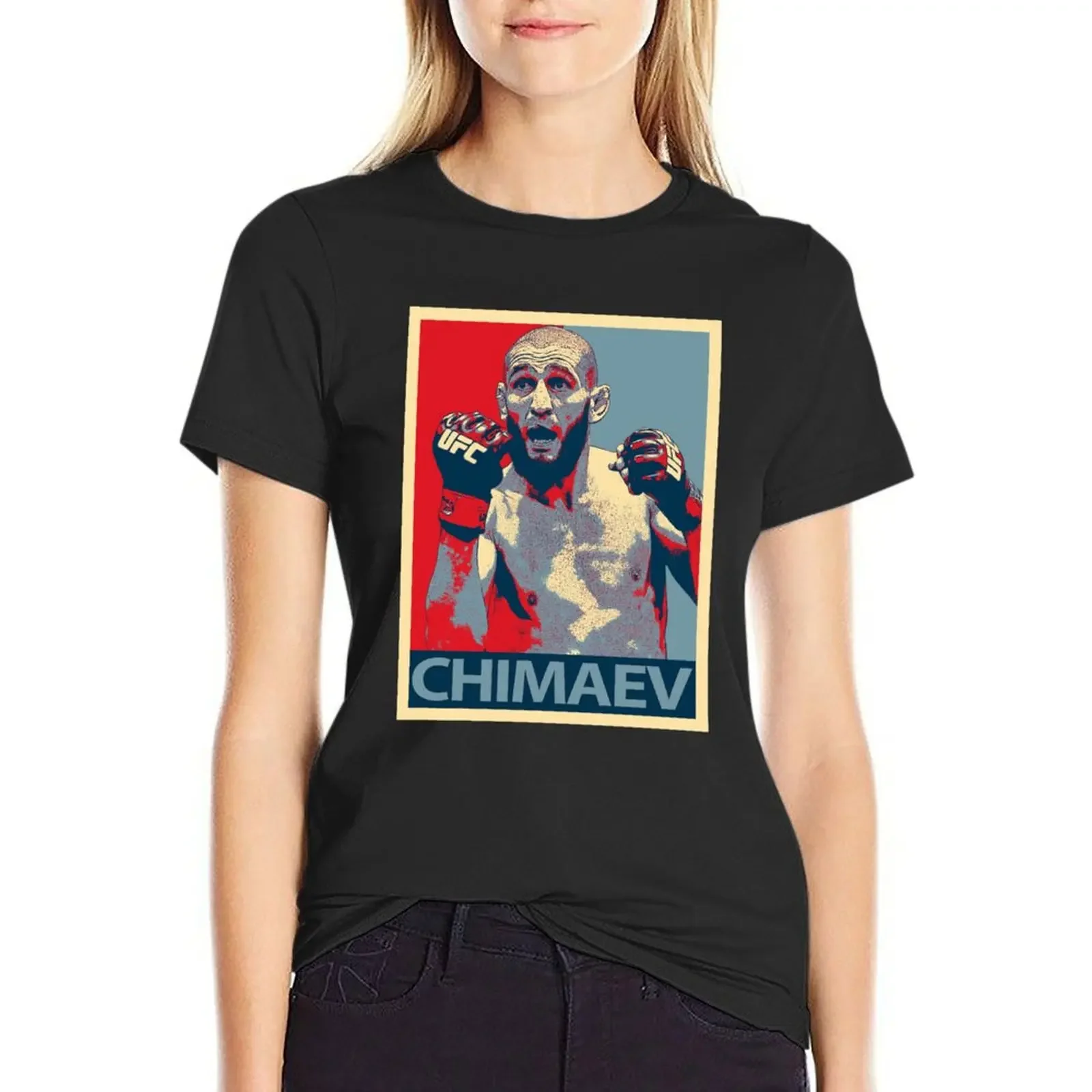 

khamzat chimaev T-Shirt shirts graphic tees Blouse blacks graphic t-shirts for Women