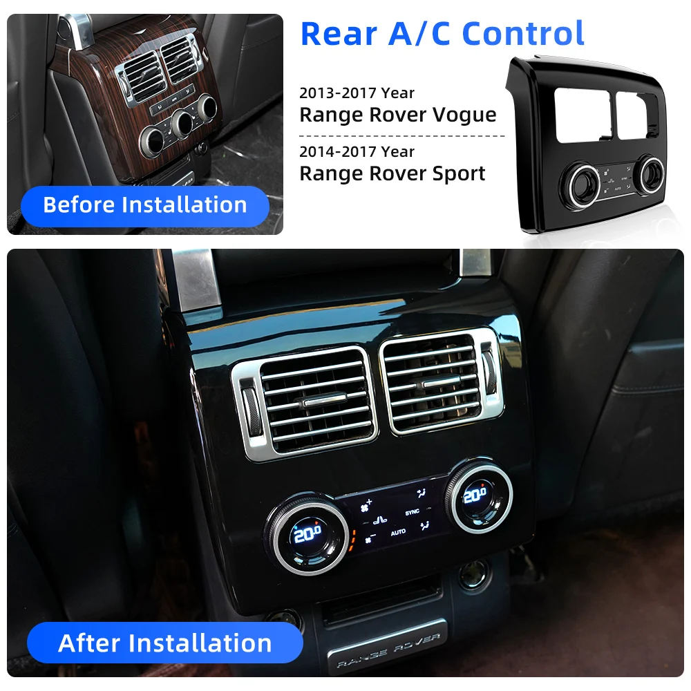 Car Stereo Radio GPS Navigation for Range Land Rover Discovery Evoque Sport 13-17 Android Auto CarPlay A/C Control 6Pcs Set