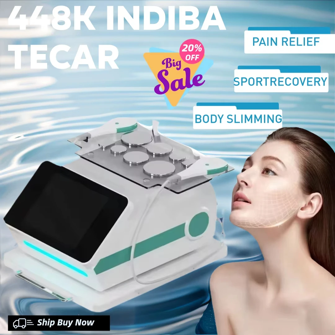 

Portable 448KHZ Tecar Therapy RET CET Diathermy Body Sliming Machine Pain Relief Skin Tightening Deep Care