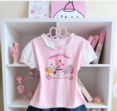 Mezzopiano Japanese Teenage Girl Dress Replica Vintage T-shirt Top