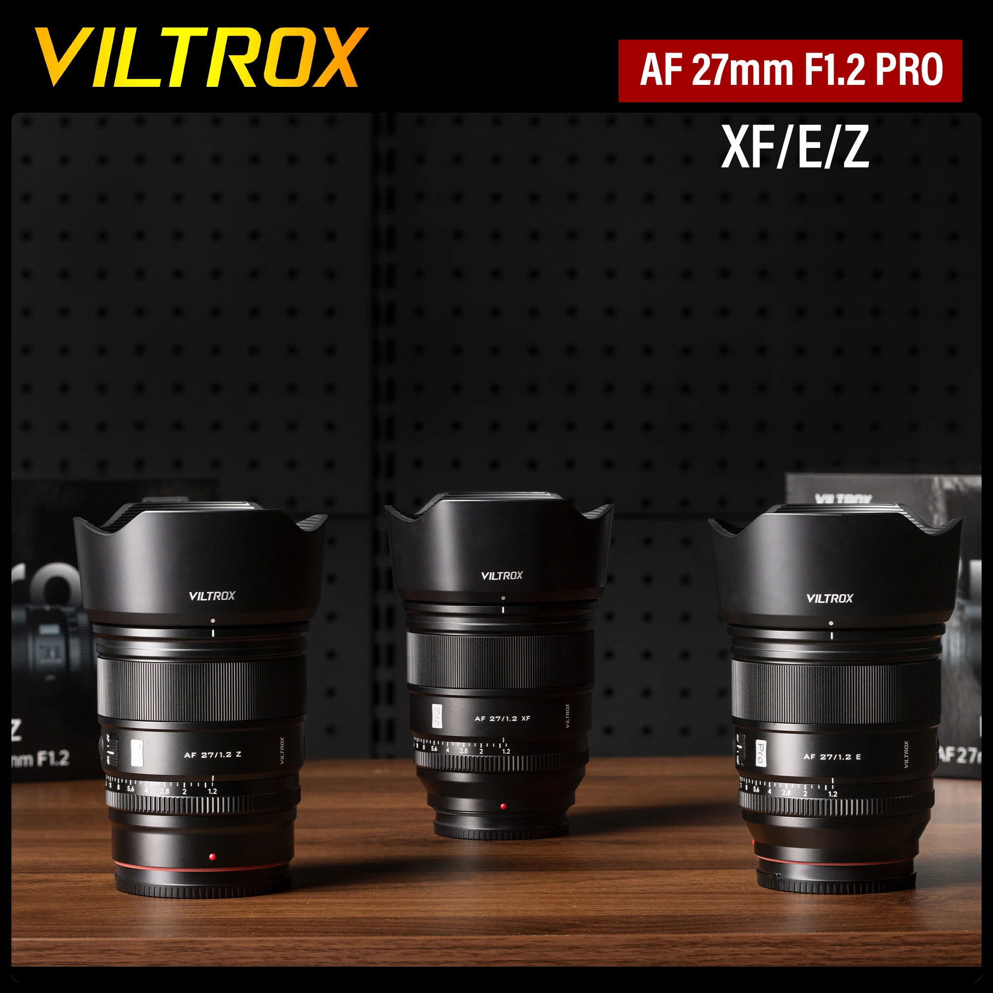 VILTROX 27mm F1.2 Pro For Sony Fujifilm Nikon Lens Camera Prime Lens Fuji XF Sony E Nikon Z Large Aperture APS-C Auto Focus Lens