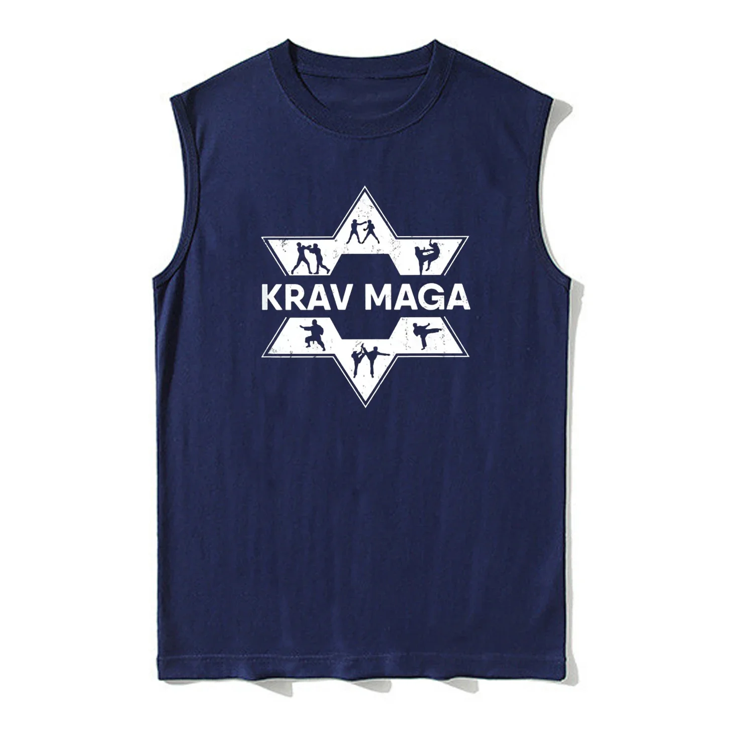 Israeli Self-defense System Krav Maga Star of David Tank Top 100% Cotton O-Neck Summer Casual Mens Vests Sleeveless Tee Shirt