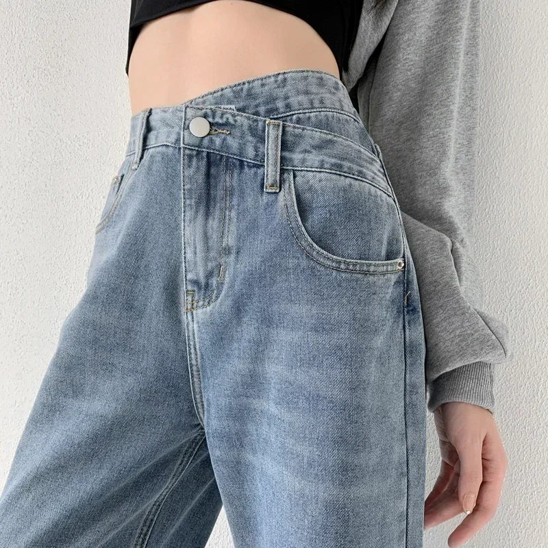 ZOENOVA Jeans Women Wide Leg Pants Mom Femme Black Blue Jeans High Waist Woman Trousers 2023 Clothing Pantalones Spodnie Damskie