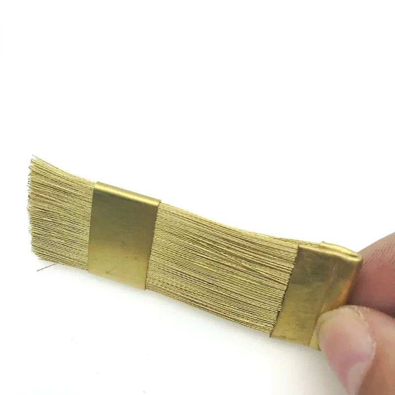 5pcs Bur Cleaning Brass Wire Brush Nail Drill Bits Cleaning Brush Copper Wire Brushes Dental Burs Files Stand Cleaning Tool