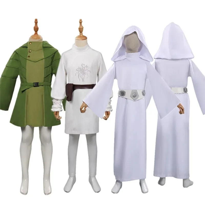 

Leia Costume for Kids Girls Princess Dress Cloak Robe Belt Hooded Jacket Coat Outfits Carnival Halloween Party Outfit