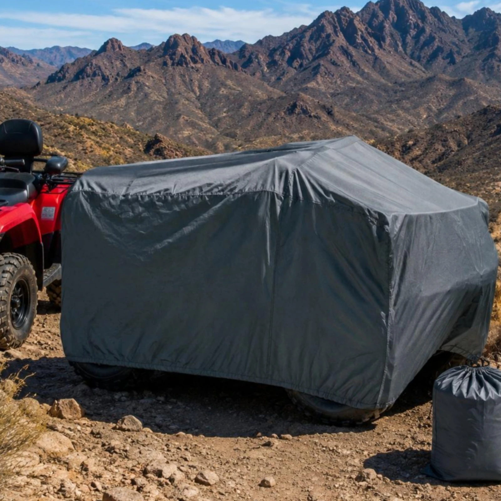 Waterproof ATV Cover Elasticized Bottom Hem ATV Cover Weather Guard Snug Fit Automotive Gear Elastic Hem