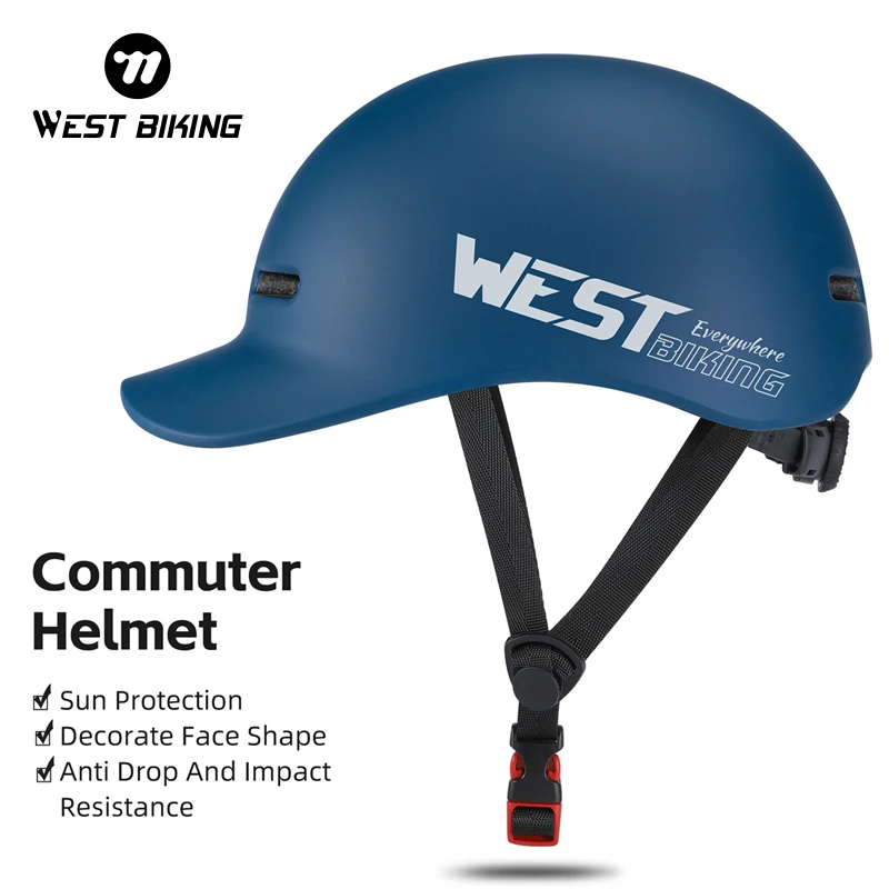 

WEST BIKING Sun Protection Commuter Helmet Detachable Integrated Molding Bike Safety Helmet Electric Bicycle Skating Cycling Hat