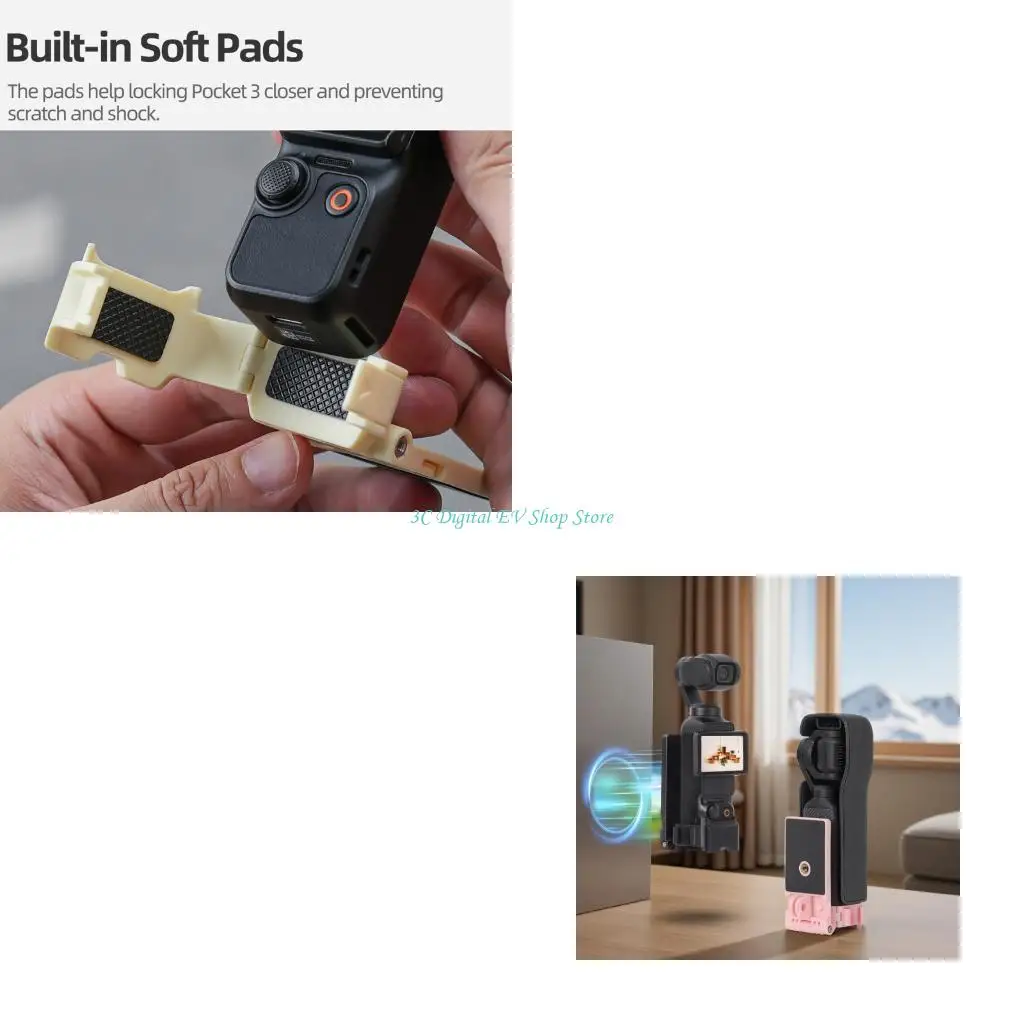 

E74D Вращающийся магнитный кронштейн для камеры с простой установкой Совместимость с холодной обувью Компактная портативная