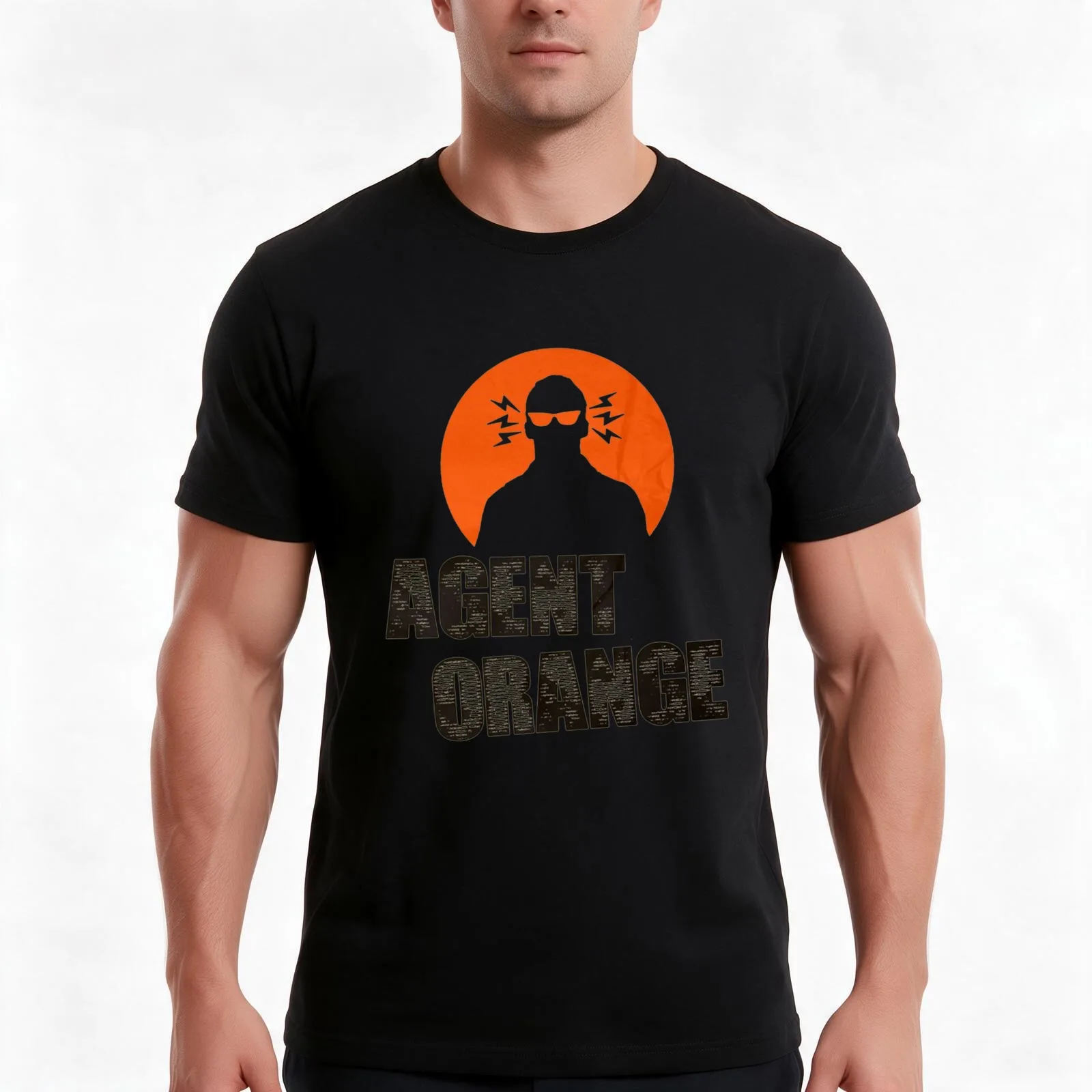 AGENT ORANGE 121 T-Shirt, Summer Casual Cotton Tee, Oversized Streetwear Tops, Vintage Graphic Print, Loose Fit Short Sleeve