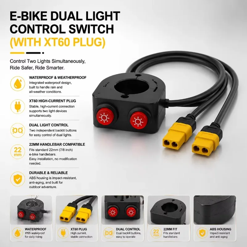 12V Rechargeable Battery Box Baja Lights Kit 18W 1836LM Road Spotlight 36 LED Rock Light XT60 Harness ATV/UTV/Motorcycle view 6