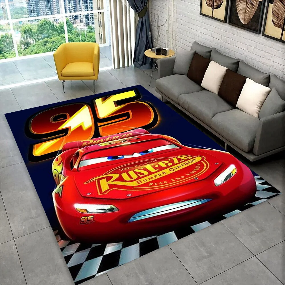 2025 New Cartoon Cars Lightning McQueen Gift Rug Carpet for Living Room Bedroom Decor,Floor Mat Non-slip for Sofa Doormat Kids