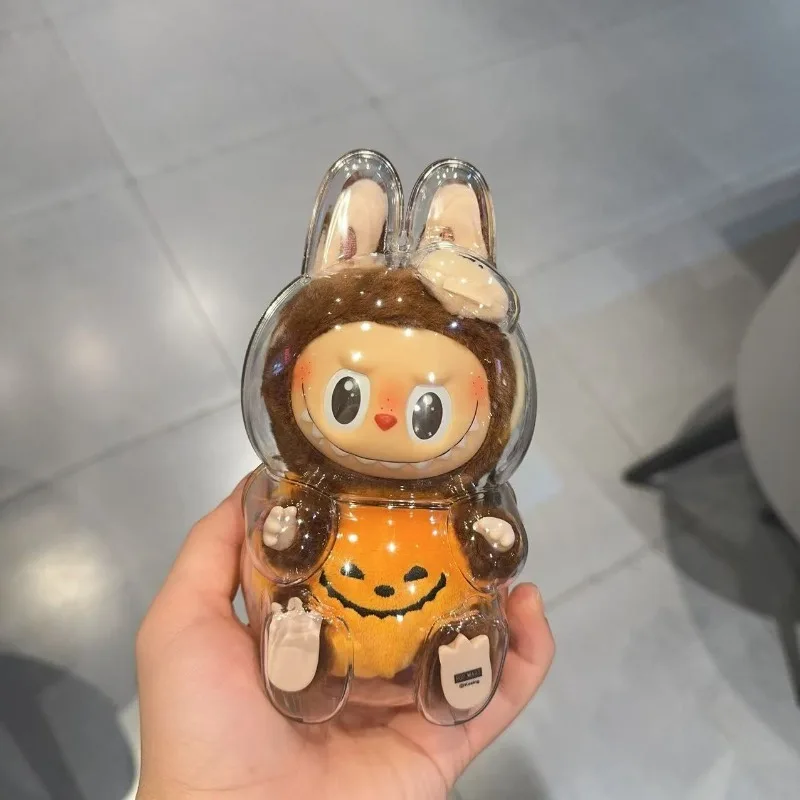 Labubu Halloween Series Pumpkin Pendant Transparent Protective Case Doll Storage Box Monster Accessory Dustproof ProtectiveCover