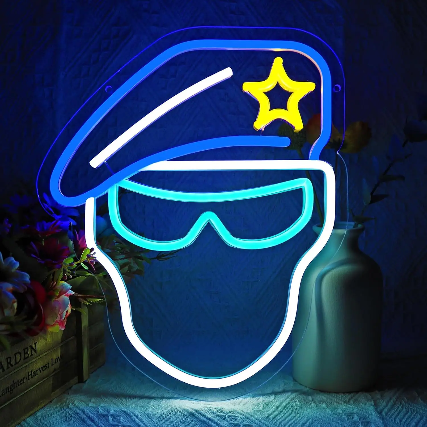 

Face Neon Sign USB Powered LED Dimmable LED Neon Light for Bedroom Bar Party Club Livingroom Wall Decor Personzalized Gift