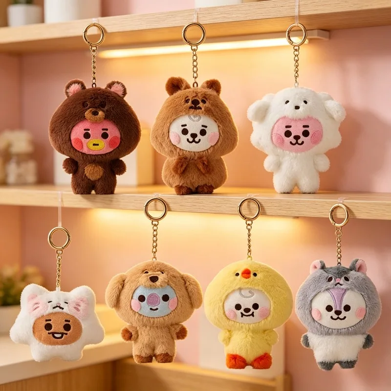Fashion New B T 2 1 Plush Toy Korean Trend COOKY SHOOKY Cross Dressing Plush Toy Backpack Keychain Accessories Gift for Friends