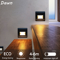 Led Stair Light 4 Colors PIR Sensor Wall Light AC110V 220V Recessed Footlight Corridor Step Lamp Motion Induction Wall Lamp